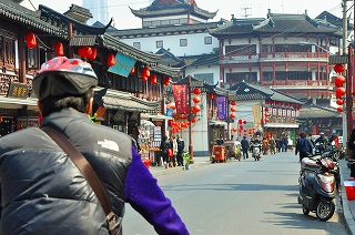 自転車で巡る　上海旧市街半日ツアー（Aコース）